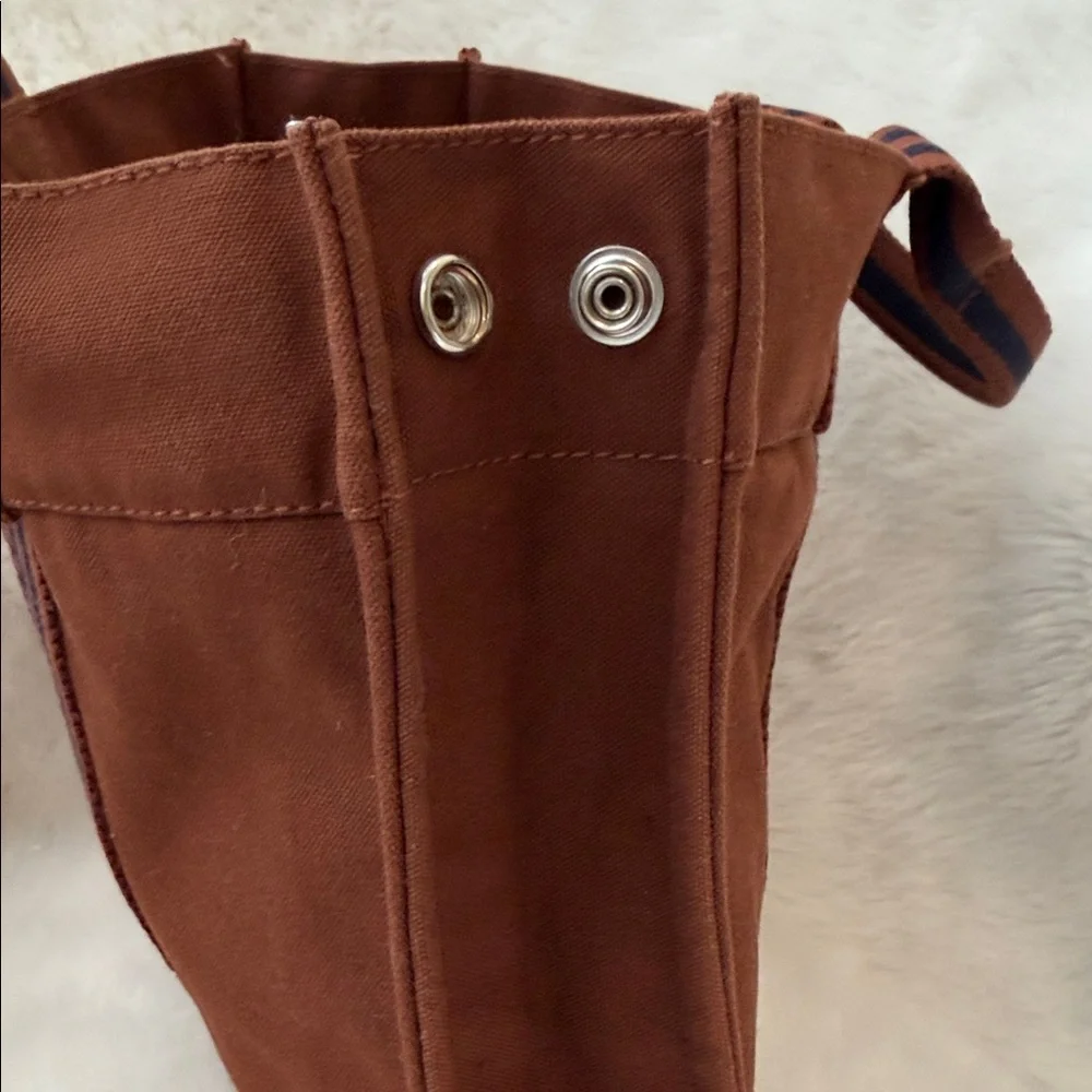 Hermes garden tote small Brown Canvas Bag Authentic! Excellent condition!